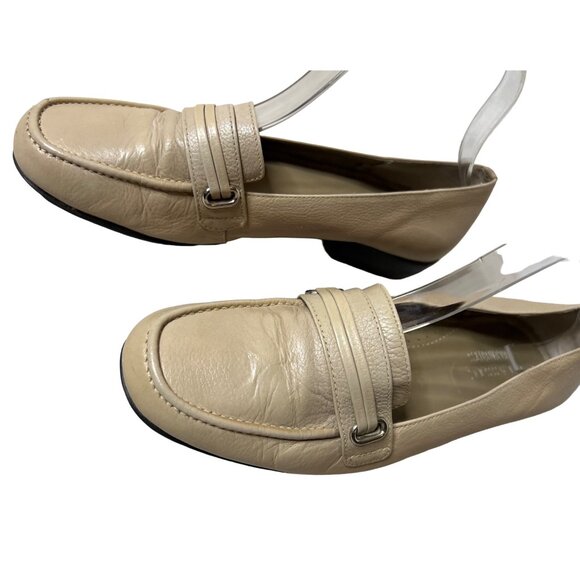Classic Elements Permalia  Beige Leather Loafers Women's Size 7.5M  Z8044  565 - Picture 8 of 16